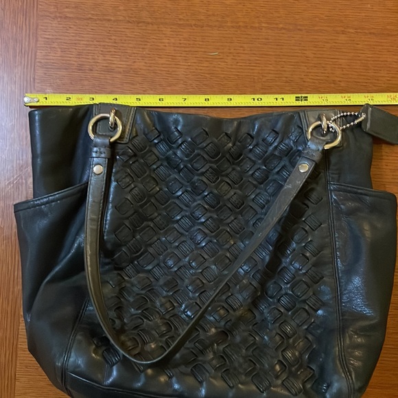 Coach Black Leather Tote ! - Picture 4 of 8